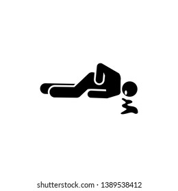 Body, bleeding, corpse, bleeding icon. Element of aedes mosquito and dengue icon. Premium quality graphic design icon. Signs and symbols collection icon for websites, web design