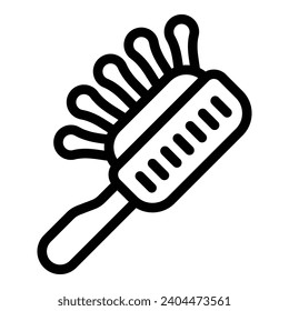 Body brush icon outline vector. Massage scrubber tool. Bamboo anti cellulite brush