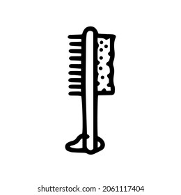icono simple del doodle de la línea de brocha de cuerpo