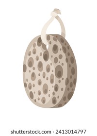 Body brush made from stone vector illustration isolated on white background