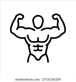 Body Builder Fitnessstudio Freaks, Vektorlogo auf weißem Hintergrund