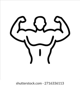 Body Builder Fitnessstudio Freaks, Vektorlogo auf weißem Hintergrund