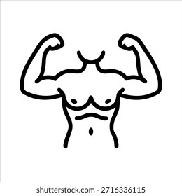 Body Builder Fitnessstudio Freaks, Vektorlogo auf weißem Hintergrund