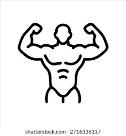 Body Builder Fitnessstudio Freaks, Vektorlogo auf weißem Hintergrund