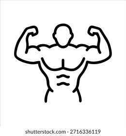 Body Builder Fitnessstudio Freaks, Vektorlogo auf weißem Hintergrund