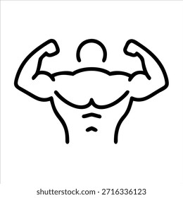 Body Builder Fitnessstudio Freaks, Vektorlogo auf weißem Hintergrund