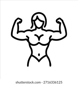 Body Builder Fitnessstudio Freaks, Vektorlogo auf weißem Hintergrund