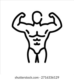 Body Builder Fitnessstudio Freaks, Vektorlogo auf weißem Hintergrund