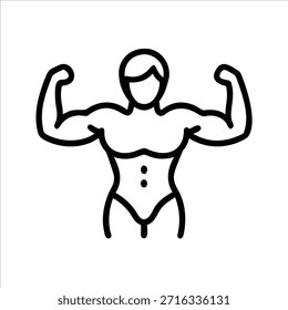 Body Builder Fitnessstudio Freaks, Vektorlogo auf weißem Hintergrund