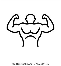 Body Builder Fitnessstudio Freaks, Vektorlogo auf weißem Hintergrund