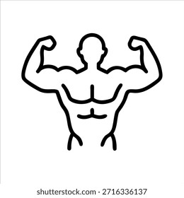 Body Builder Fitnessstudio Freaks, Vektorlogo auf weißem Hintergrund