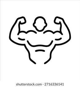 Body Builder Fitnessstudio Freaks, Vektorlogo auf weißem Hintergrund