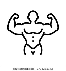 Body Builder Fitnessstudio Freaks, Vektorlogo auf weißem Hintergrund