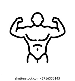 Body Builder Fitnessstudio Freaks, Vektorlogo auf weißem Hintergrund