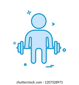 Body builder icon design vector 