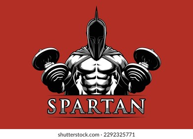 Body Builder in Spartan Outfit und Helm