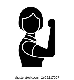 Body builder woman vector icon which can easily edit or modify