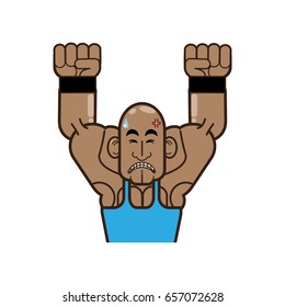 Body building and gym cartoon