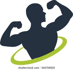 Body building logo