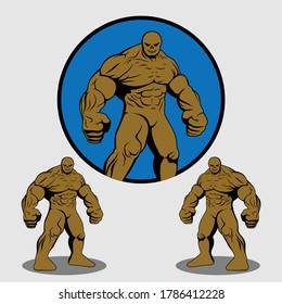 Body building monster illustration vector