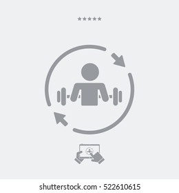 Body building training - Vector web icon