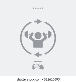 Body building training - Vector web icon