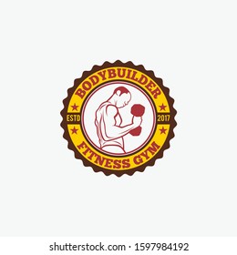 body building Vector Logo Design Template