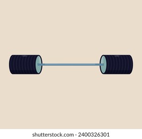body building and weight lifting bar and weights