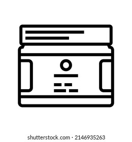 body butter line icon vector. body butter sign. isolated contour symbol black illustration