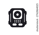 body camera icon, pictogram on white