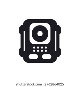 body camera icon, pictogram on white