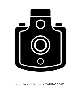 Body Camera Silhouette Vector Art Illustration