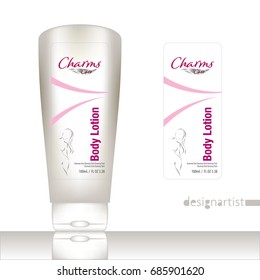 body care cosmetics designs collection. Packaging templates. charms body wash silver label