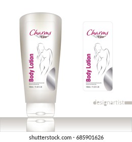 body care cosmetics designs collection. Packaging templates. charms body wash silver label