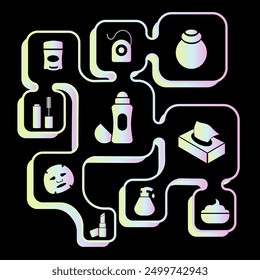 Body care icons. Chromatic full body care icons. Body care symbols. Color illustrations. EPS 10.