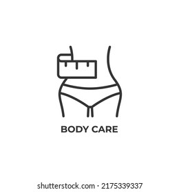 body care line icon. linear style sign for mobile concept and web design. Outline vector icon. Symbol, logo illustration. Vector graphics
