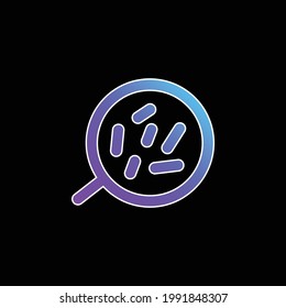 Body Cells Under A Magnification Tool blue gradient vector icon
