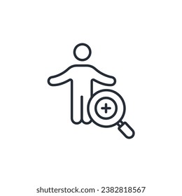 body check icon. vector.Editable stroke.linear style sign for use web design,logo.Symbol illustration.