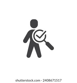 Body Check vector icon. filled flat sign for mobile concept and web design. Health checkup glyph icon. Symbol, logo illustration. Vector graphics