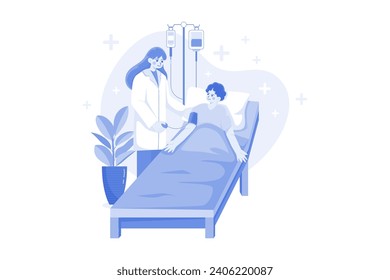 Body checkup Illustration concept on white background