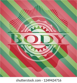 Body christmas badge.