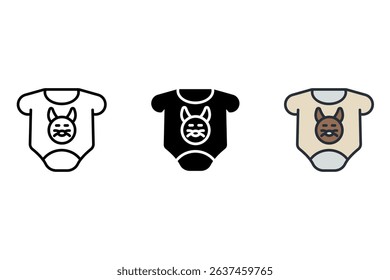 body clothes icons isolated on White Background. Flat style design