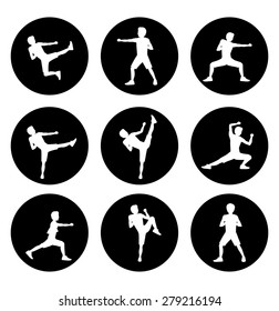 Body Combat design over white background, vector illustration