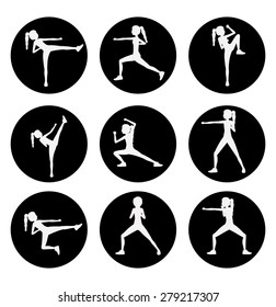 Body Combat design over white background, vector illustration