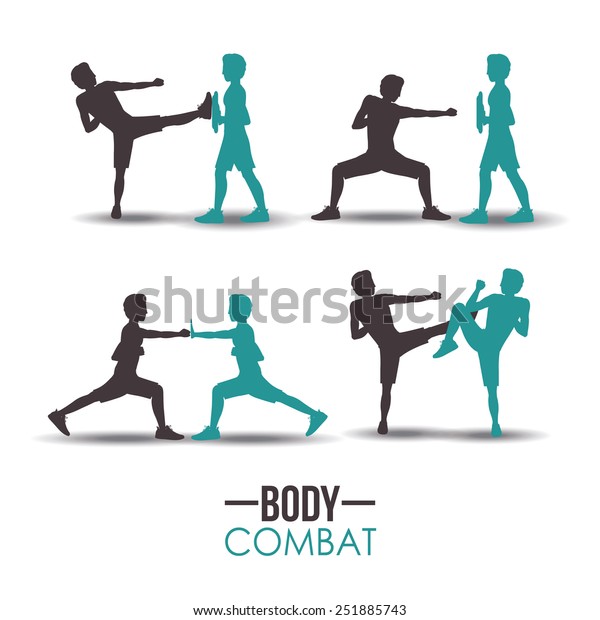 Body Combat Sport Design Vector Illustration Stock Vector (Royalty Free ...