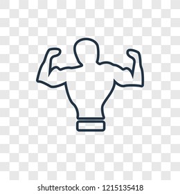 Body concept vector linear icon isolated on transparent background, Body concept transparency concept in outline style
