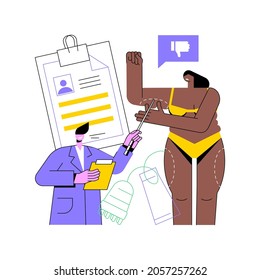 Body contouring abstract concept vector illustration. Non surgical plastic body correction, contouring technology, reduction, aesthetic treatment service, non invasive procedure abstract metaphor.