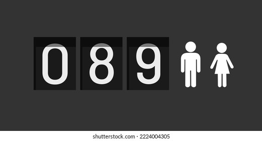 Body count - counter is counting number of sexual partners. Promiscuity, promiscuous sexual behaviour, one night stands, casual sex and hookup culture. Vector illustration.