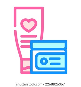 body cream cosmetic color icon vector. body cream cosmetic sign. isolated symbol illustration