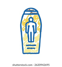 body cream cosmetic doodle icon sketch vector. body cream cosmetic sign. isolated symbol illustration